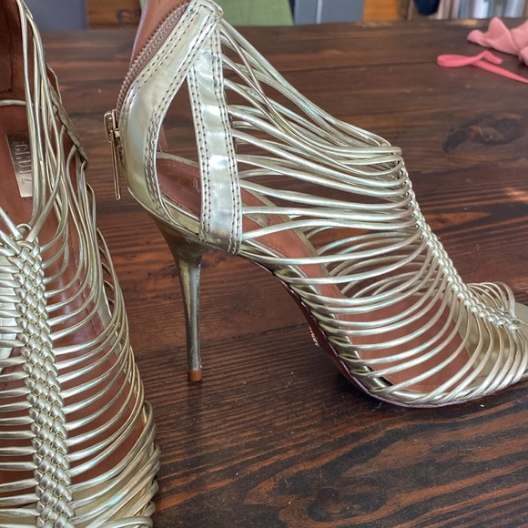 SCHUTZ Golden Cage Heels/Size 8.5 - Picture 6 of 7